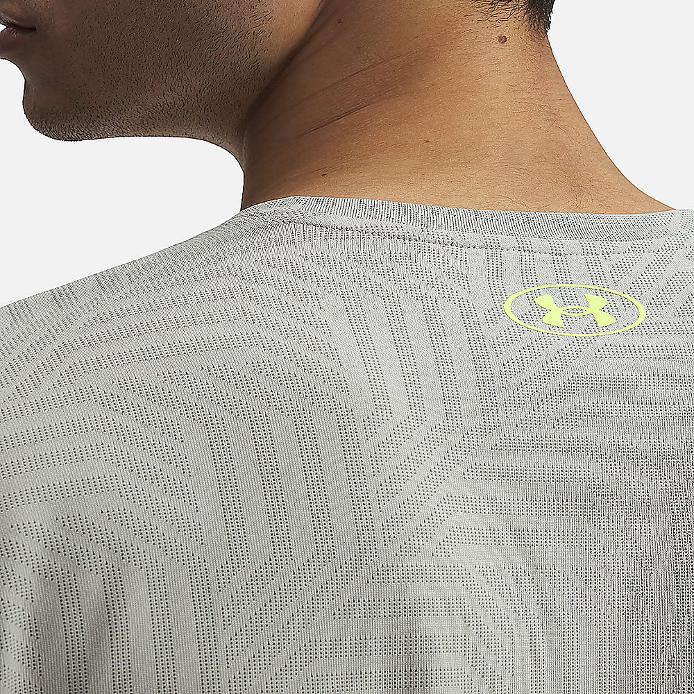 T-shirt Under Armour Tech Vent Geotessa - Gris/Jaune
