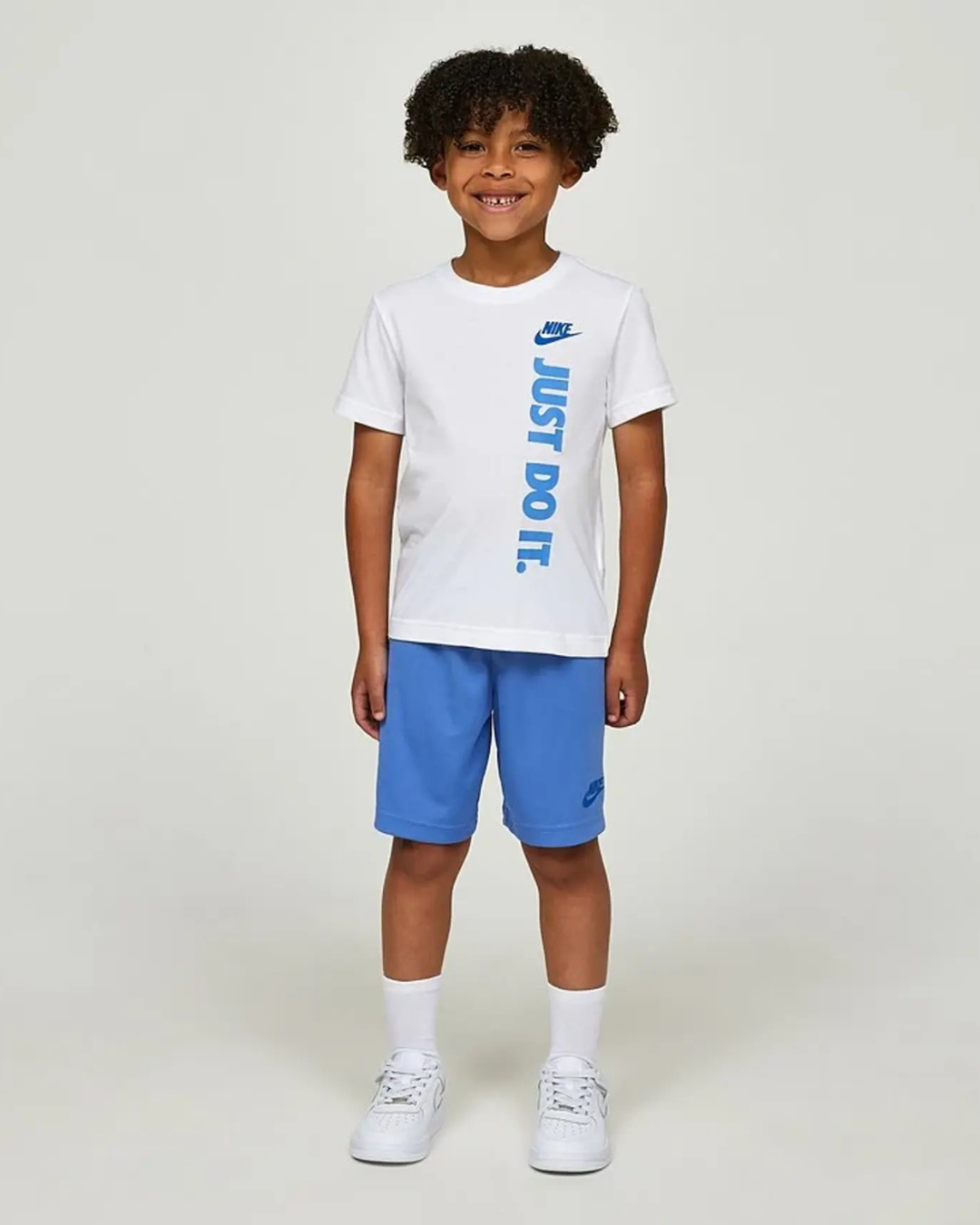 Ensemble T-shirt Short Nike Enfant  - Blanc/Bleu
