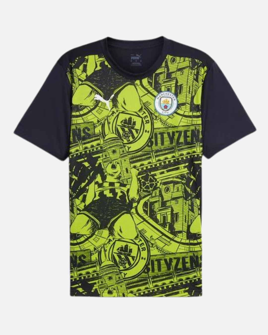 Maillot Pré-Match Manchester City 2024/2025 - Jaune/Bleu