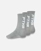 Pack de 3 paires de chaussettes longues FTKR - Gris