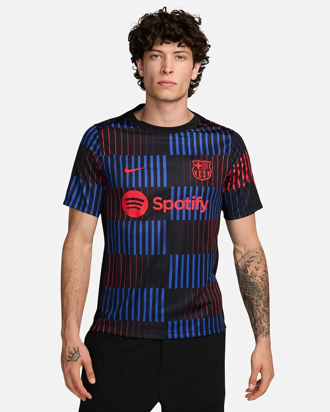 Maillot Third Extérieur FC Barcelone Academy Pro Dri-FIT 2024/25 - Noir/Bleu/Rouge