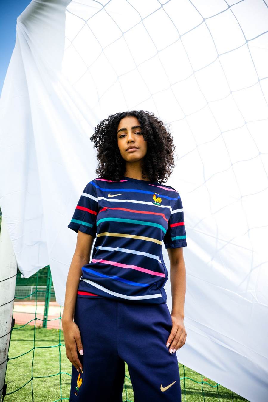 Maillot Pré-Match Equipe de France 2024 - Bleu/Rouge/Blanc