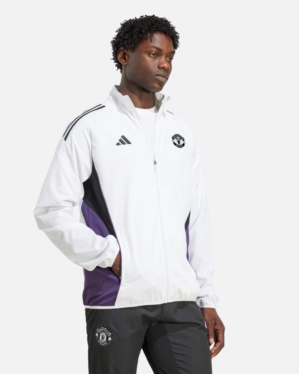 Veste de Survêtement Manchester United 2025/2026 - Blanc/Violet