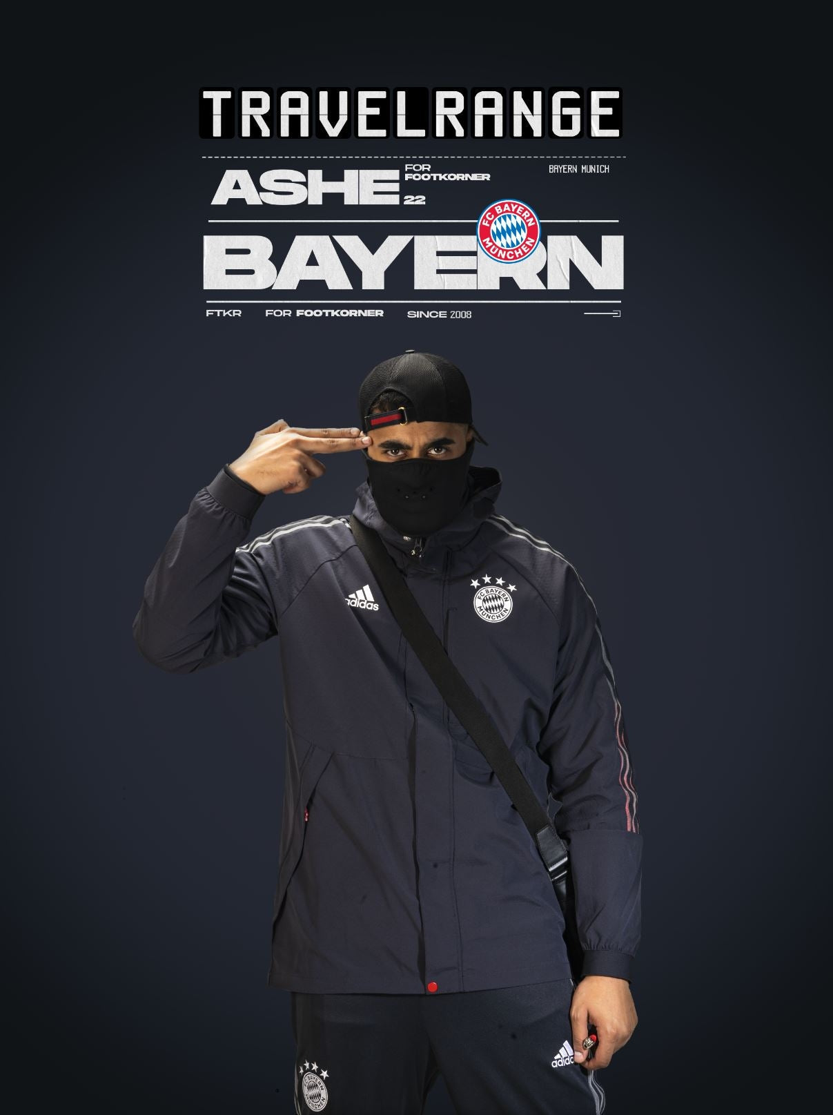 Pantalon survêtement Bayern Munich Travel Range - Gris/Blanc