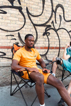 Chaise Pliante FK II  - Noir/Orange