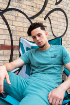 Chaise Pliante FK II - Bleu/Blanc