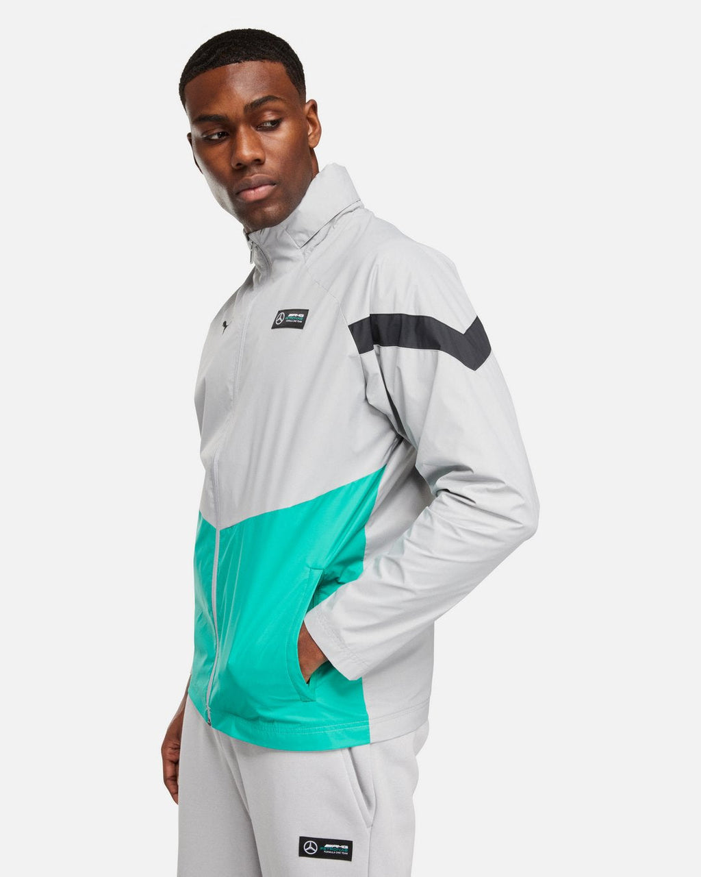 Veste coupe-vent Puma Mercedes AMG - Gris/Noir/Bleu