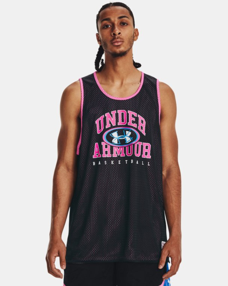 Débardeur réversible Under Armour Baseline - Noir/Rose