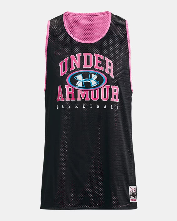 Débardeur réversible Under Armour Baseline - Noir/Rose