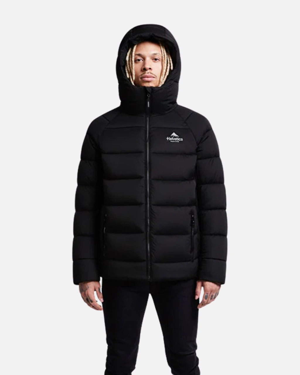 Doudoune avec cagoule intégrée Helvetica Sniper - Noir