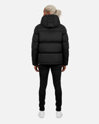 Doudoune avec Cagoule Intégrée Helvetica Middle Block II - Noir