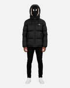 Doudoune avec Cagoule Intégrée Helvetica Middle Block II - Noir