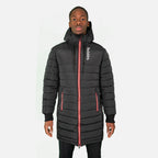 Doudoune longue Redskins Darren Swell - Noir/Rouge