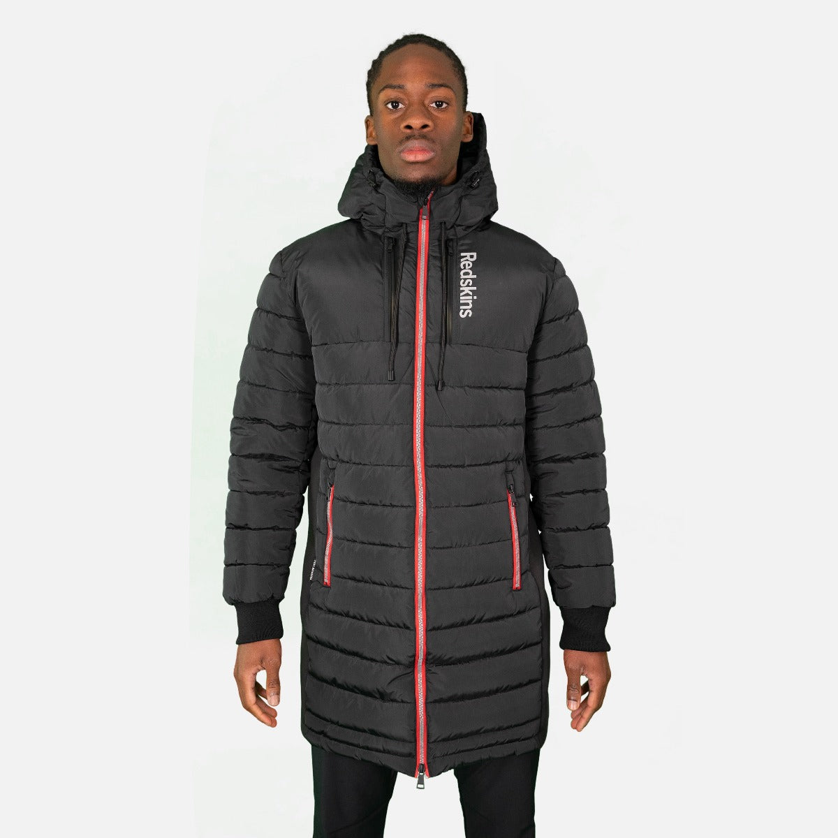 Doudoune longue Redskins Darren Swell - Noir/Rouge