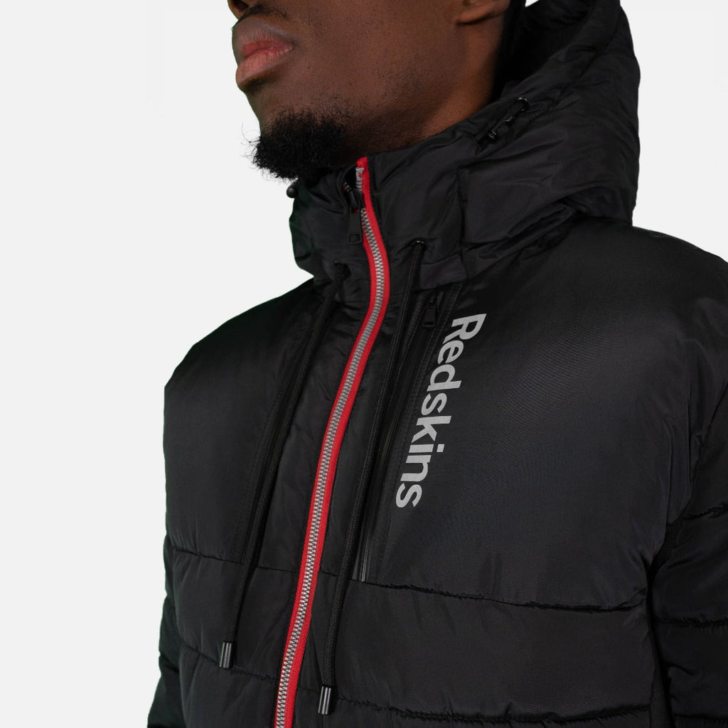 Doudoune longue Redskins Darren Swell - Noir/Rouge