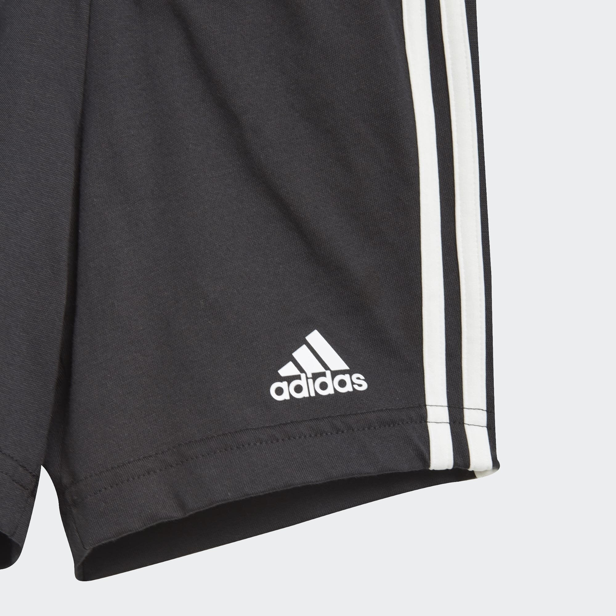 Ensemble T-shirt/Short Adidas 3 Stripes Bébé - Blanc/Noir