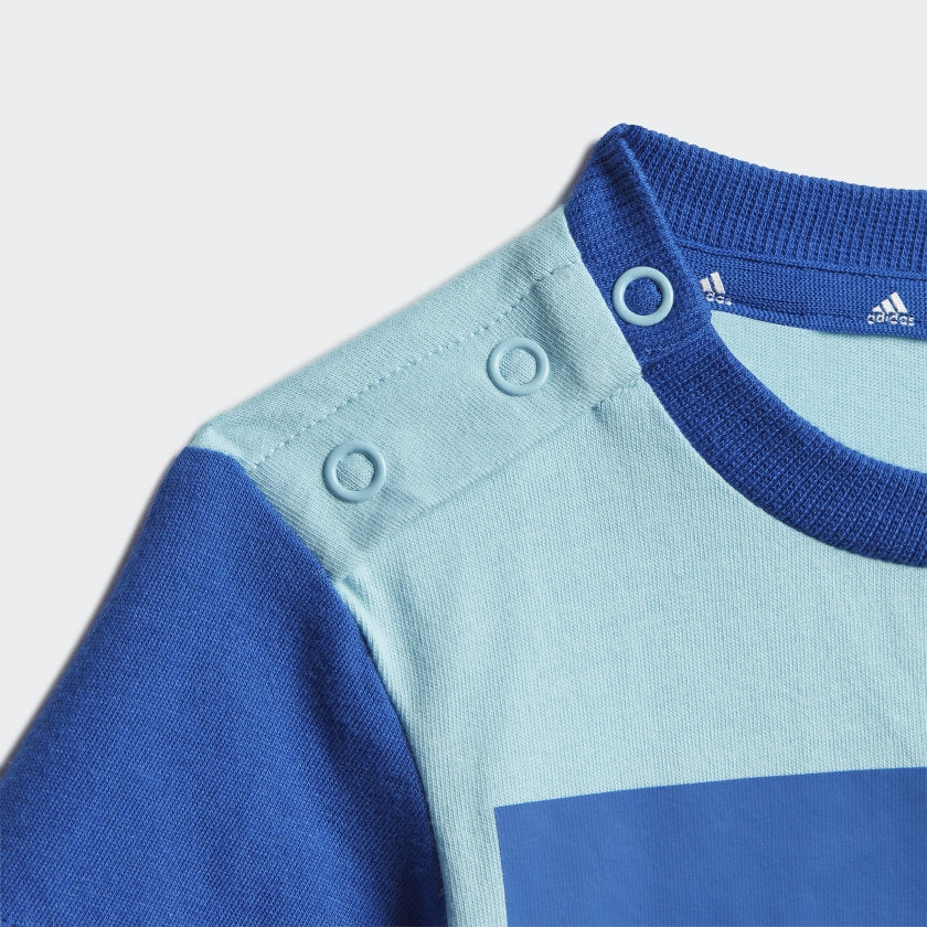 Ensemble T-shirt/Short Adidas Essentials Bébé - Bleu/Bleu