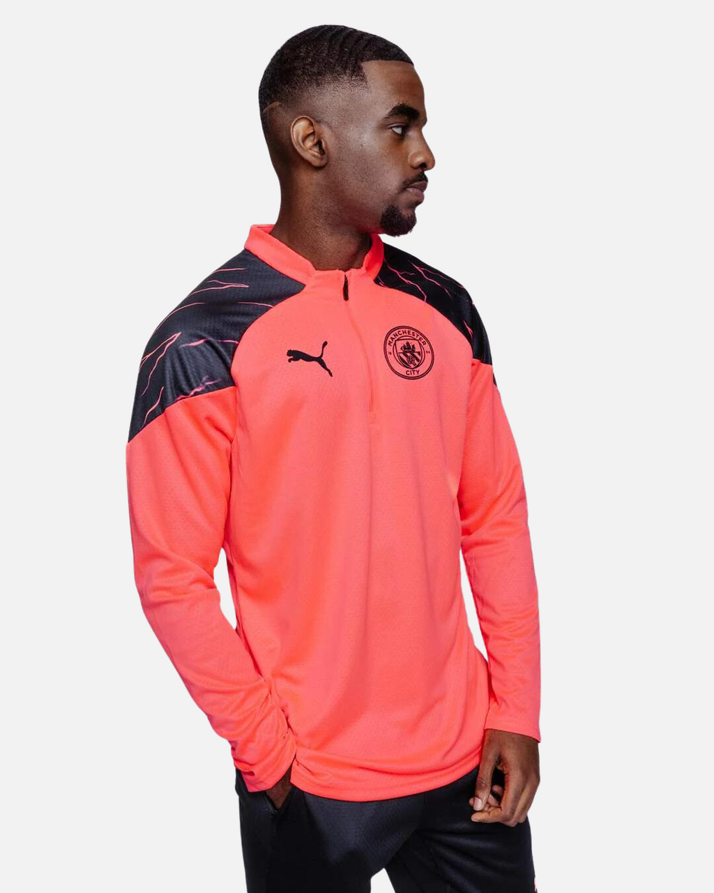 Haut d'entrainement Manchester City - Rose/Noir