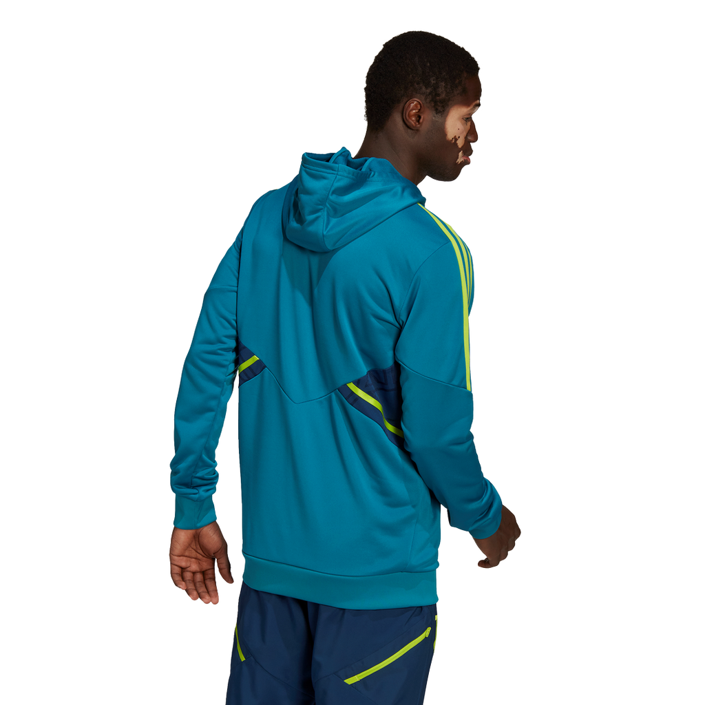 Haut d'entrainement à capuche Juventus - Bleu/Vert