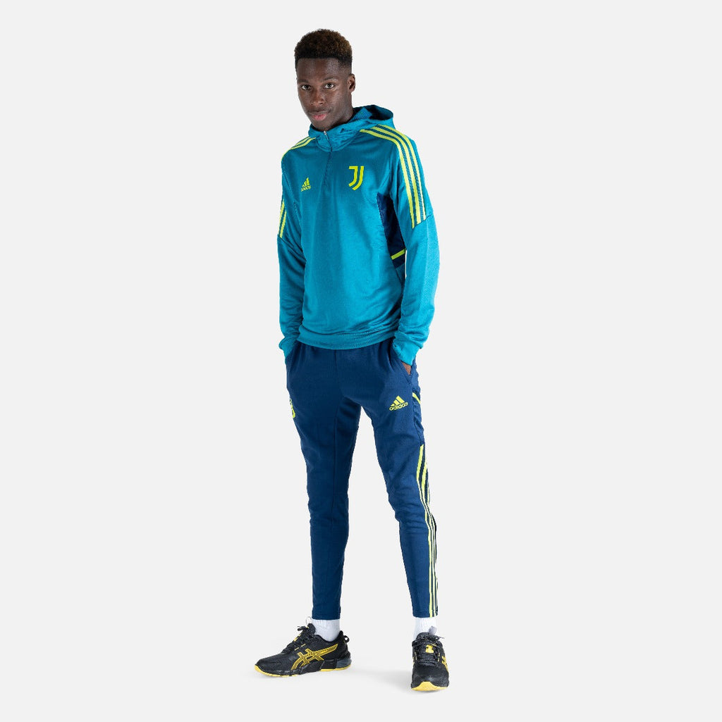 Haut d'entrainement à capuche Juventus - Bleu/Vert