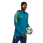 Haut d'entrainement à capuche Juventus - Bleu/Vert