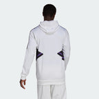 Haut d'entrainement à capuche Real Madrid Condivo 2022/2023 - Blanc/Noir/Violet