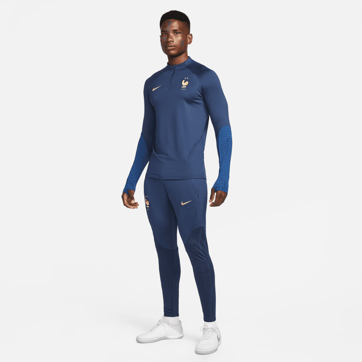 Haut d'entrainement Equipe de France 2022 - Bleu/Doré