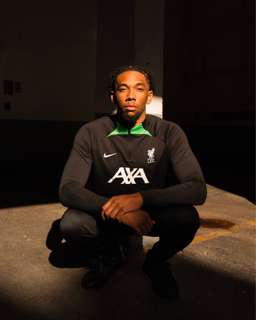 Haut d'entrainement Liverpool - Noir/Vert/Blanc