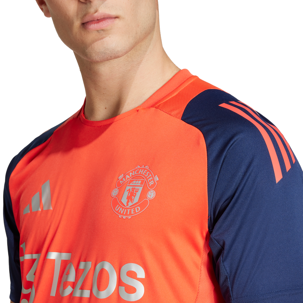 Maillot d'entrainement Manchester United 2024/2025 - Orange/Bleu