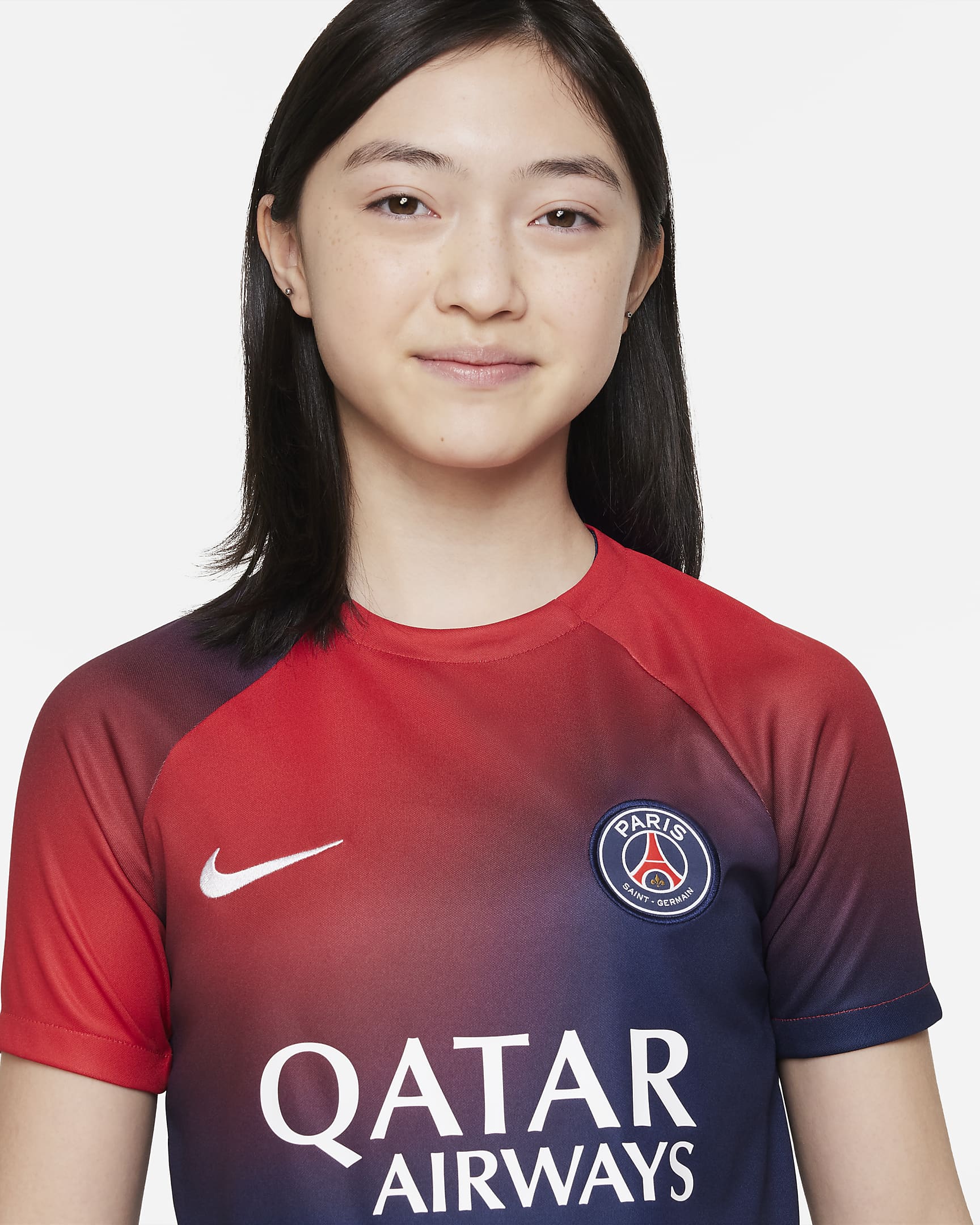 Maillot Domicile PSG Junior 2023/2024 - Rouge/Bleu/Blanc