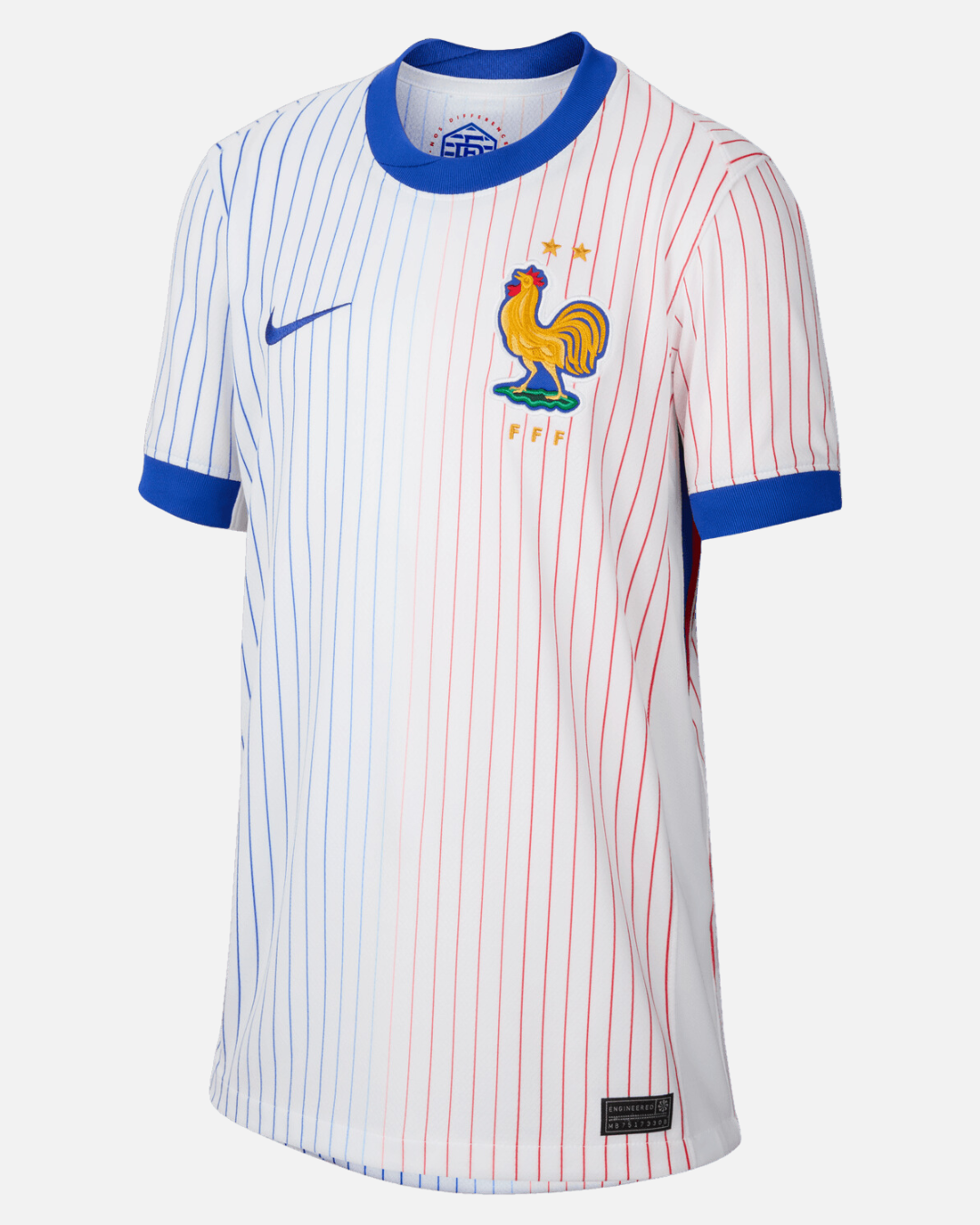 Maillot Extérieur Equipe de France Junior 2024 - Blanc/Bleu/Rouge