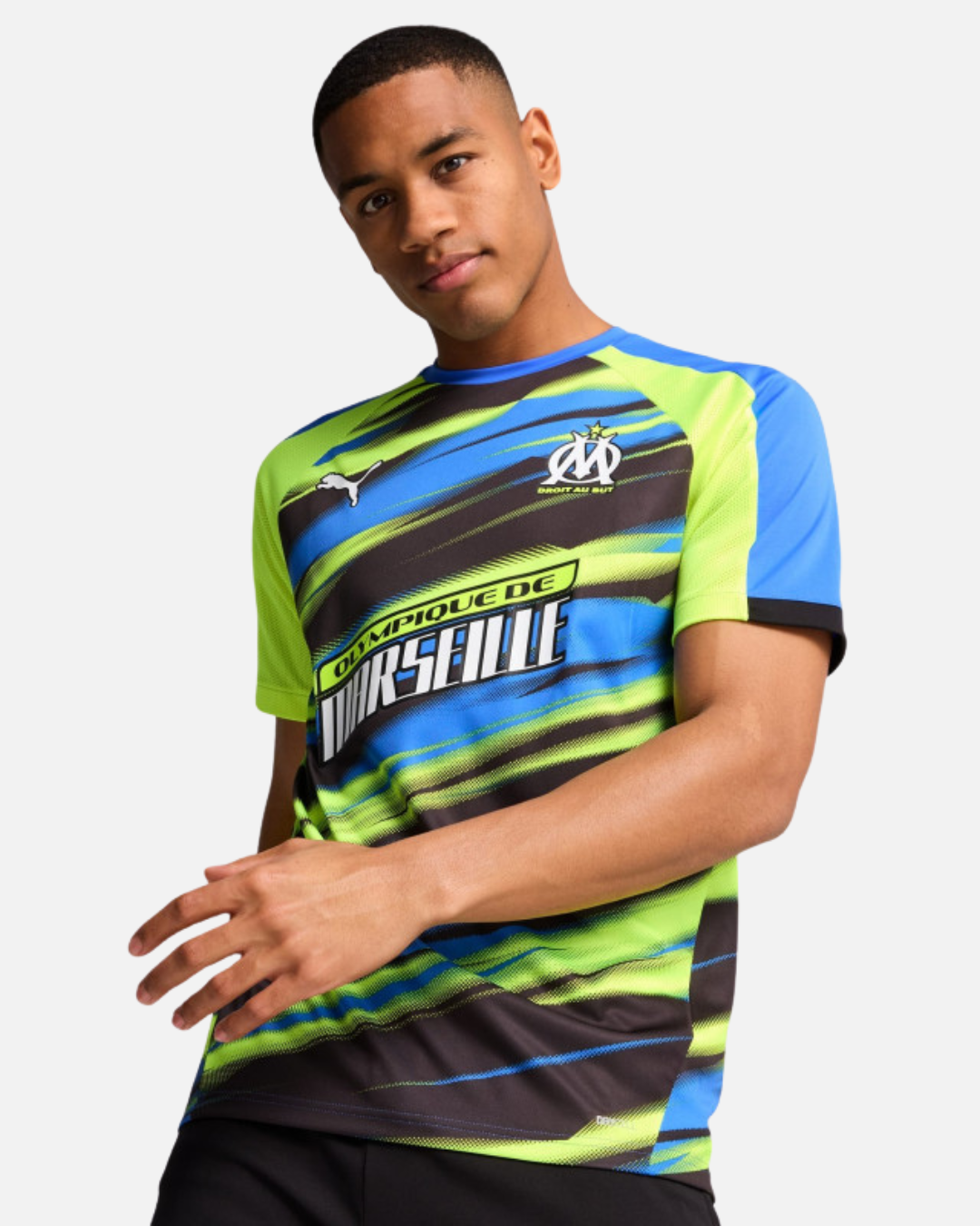 Maillot OM Faster 2024/2025 - Vert/Bleu/Noir