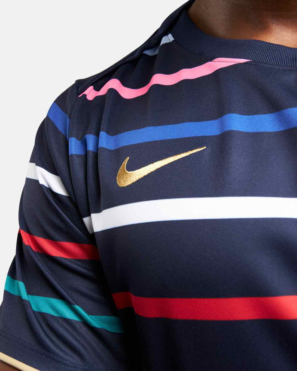 Maillot Pré-Match Equipe de France 2024 - Bleu/Rouge/Blanc