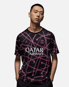 Maillot PSG Pré-Match 2025/2026 - Noir/Rose
