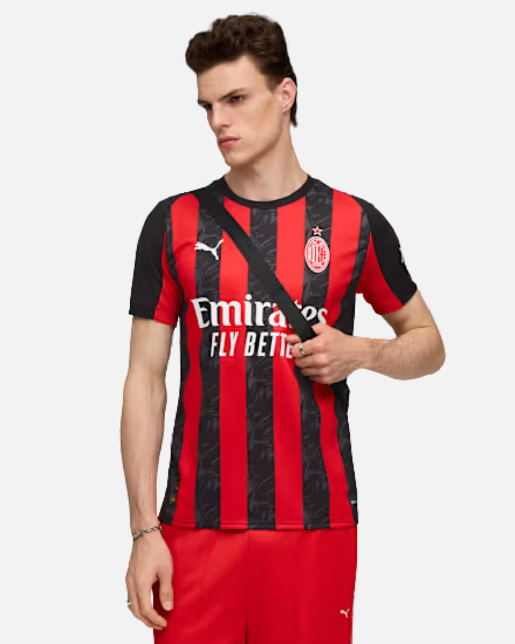 Maillot Puma AC Milan Domicile 2025/2026 - Noir/Rouge