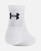 Pack de 3 paires de chaussettes 3/4 Under Armour - Blanc
