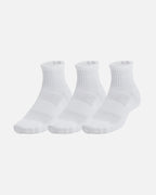 Pack de 3 paires de chaussettes 3/4 Under Armour - Blanc