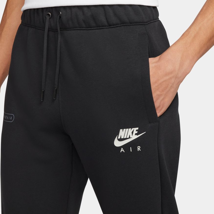 Pantalon Nike Air fleece brossé  - Noir/Blanc