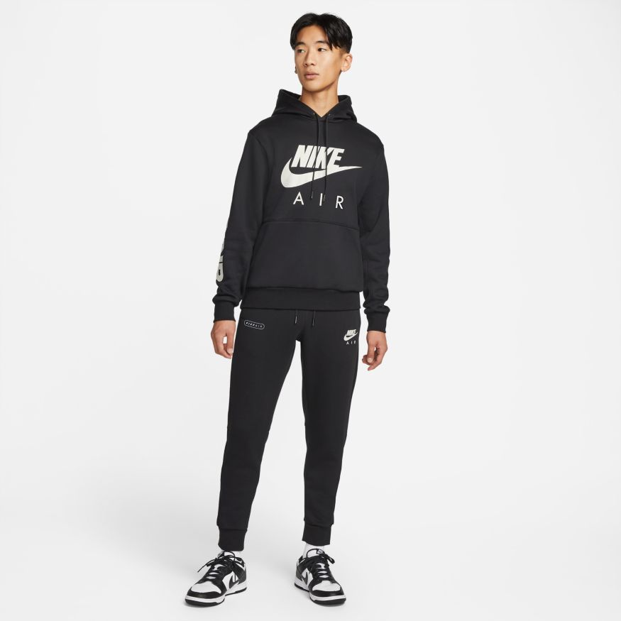 Pantalon Nike Air fleece brossé  - Noir/Blanc