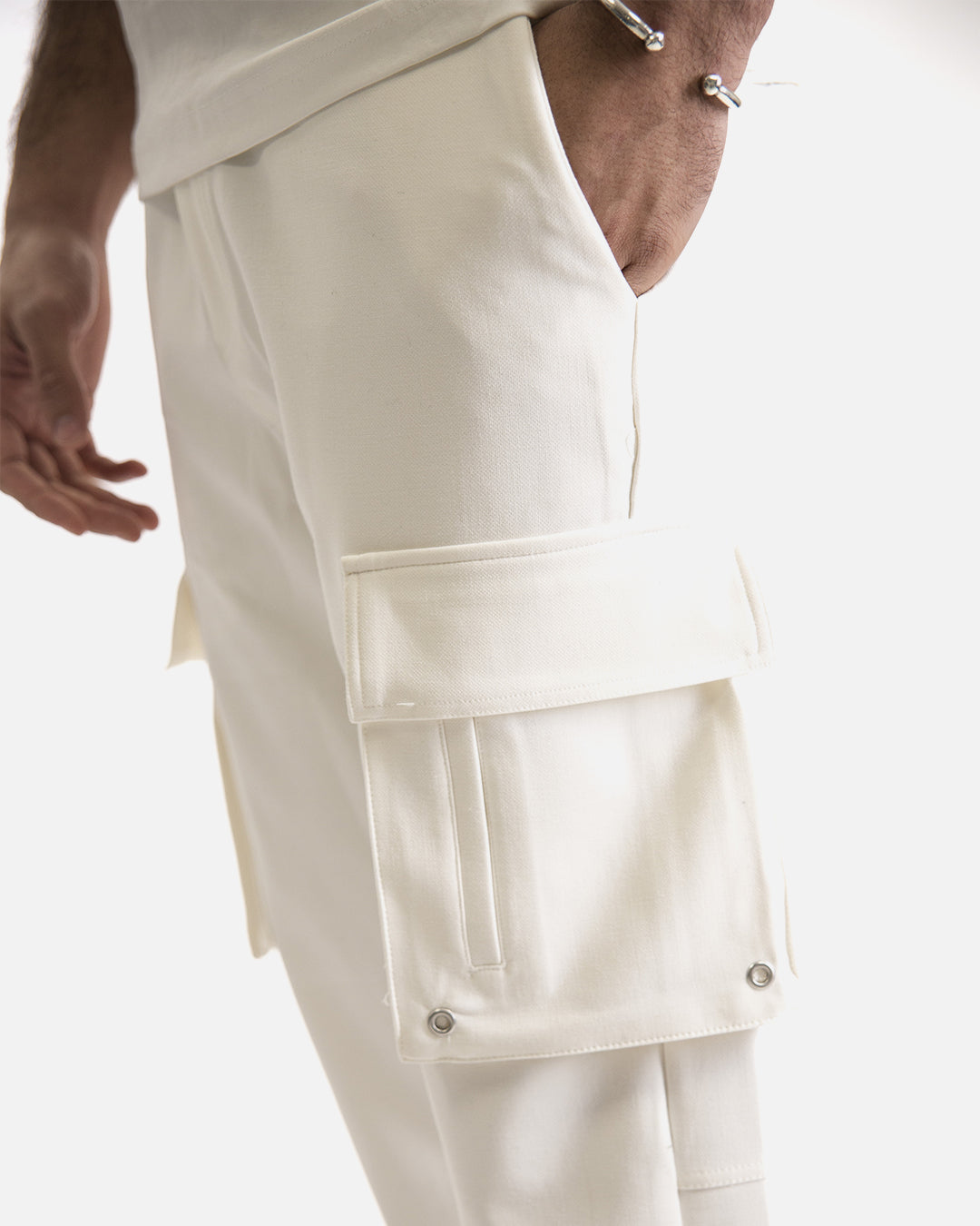 Pantalon Cargo ADJ - Blanc