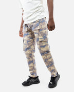 Pantalon Cargo Camouflage ADJ  - Beige/Bleu