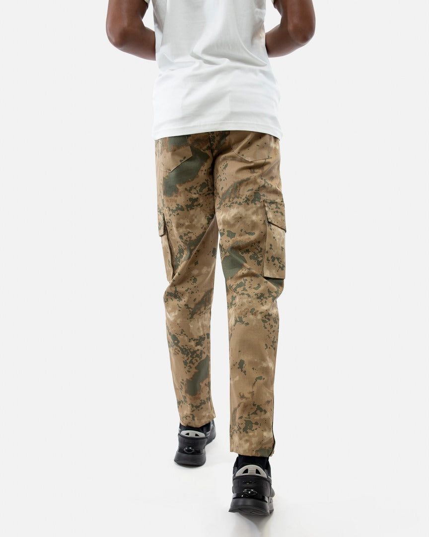 Pantalon Cargo Camouflage ADJ - Marron