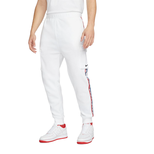 Pantalon Cargo Nike Sportswear Fleece - Blanc/Bleu/Rouge
