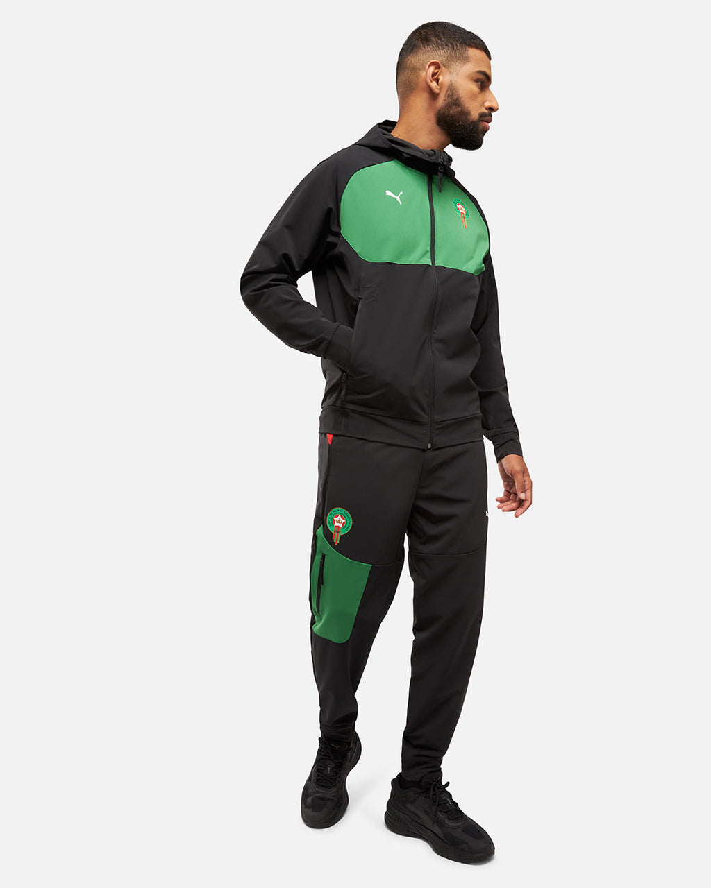 Pantalon de survêtement Maroc 2024 Pumatech - Noir/Vert