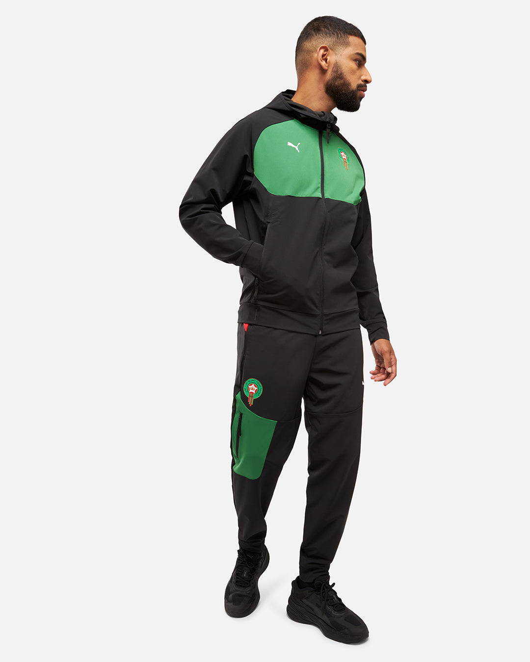 Pantalon de survêtement Maroc 2024 Pumatech - Noir/Vert