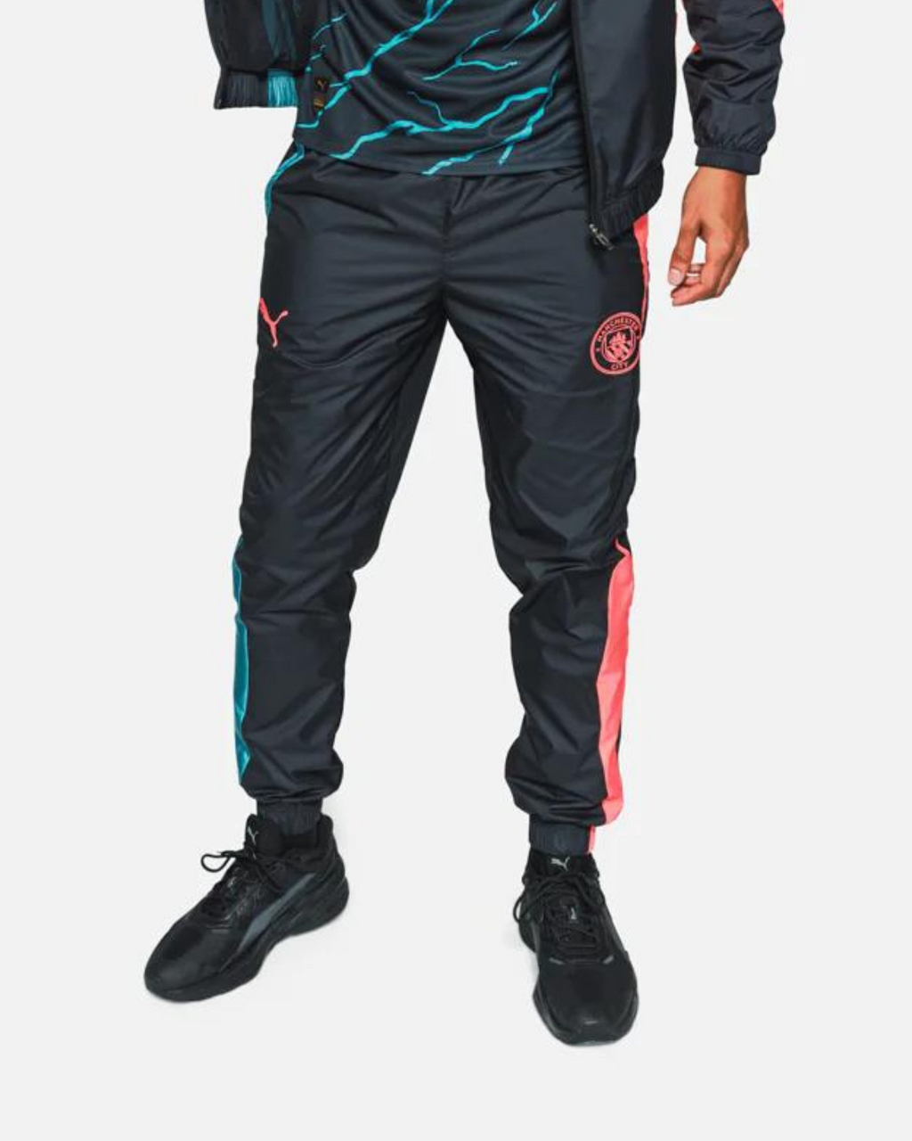 Pantalon de survêtement Manchester City - Noir/Bleu/Rose
