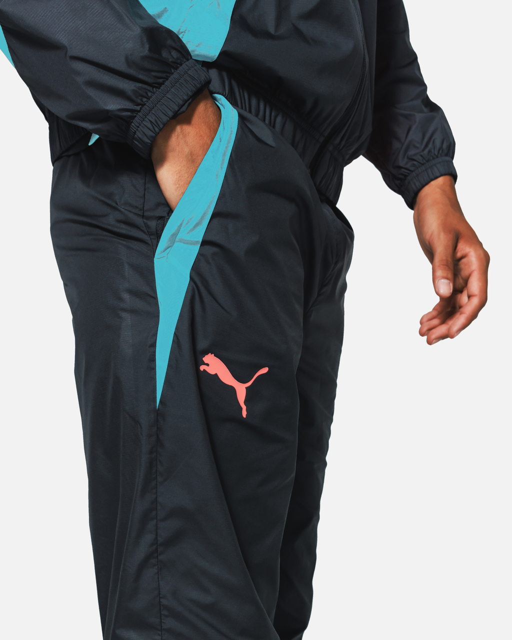 Pantalon de survêtement Manchester City - Noir/Bleu/Rose