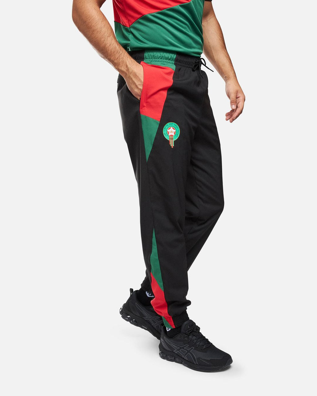 Pantalon de survêtement Maroc 2024 - Noir/Rouge/Vert