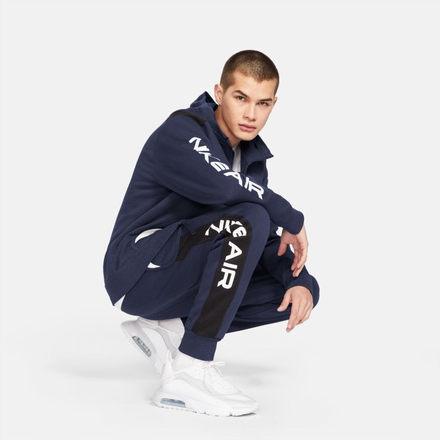 Pantalon jogging Nike Air Fleece - Bleu/Noir/Blanc