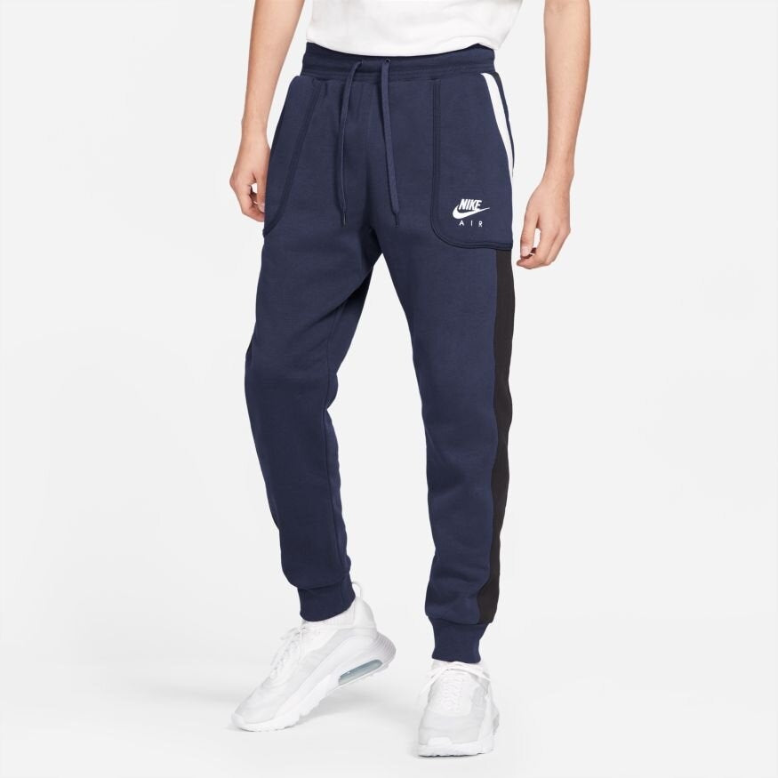 Pantalon jogging Nike Air Fleece - Bleu/Noir/Blanc